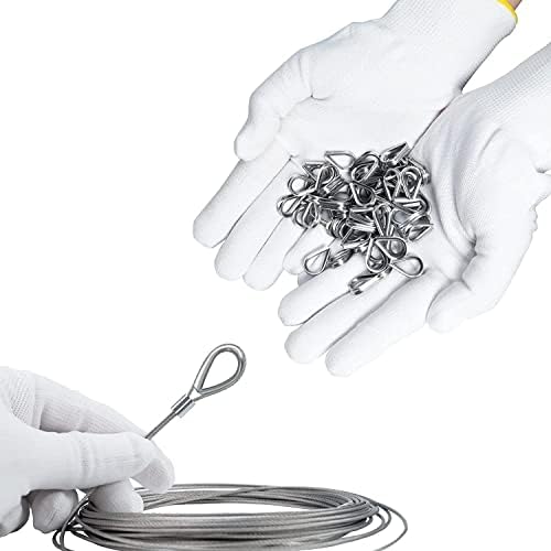 IMAGINE Pack of 10 (Size Selectable: 1/8 inch, 5/32 inch, 3/16 inch, 1/4 inch, 1/6 inch) 304 Stainless Steel Cable Thimble Heart Thimble Cable Steel Wire Rope Rigging Material