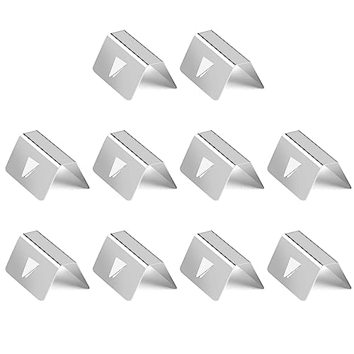 6 Clip Universali In Acciaio Inox Per Deflettori Antivento/Antipioggia Auto - Fissaggio Canale Di Vento, 2,5x0,5 Cm