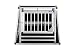 Transportbox N17 – Aluminium Hundebox 70×88×69 cm – Auto Hundebox mit Notausstieg, sicherer Hundetransport im Kofferraum