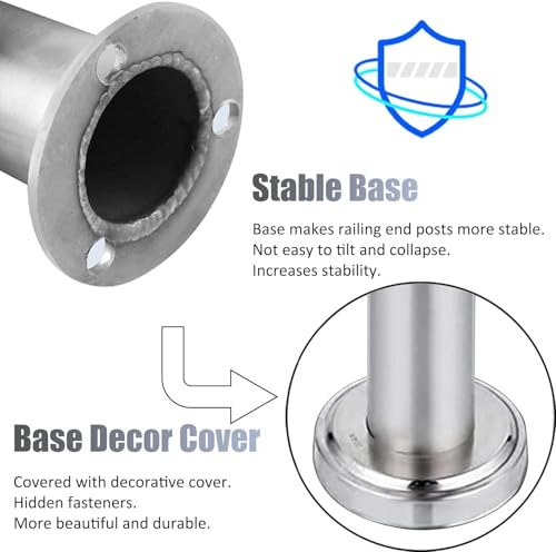 Poteau de garde-corps inox pour panneau bois 8 à 12 mm balcon
