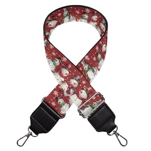 Image of Talayituse Snowman Snowflake Print Purse Strap for Women Christmas Decoration Wide Shoulder Strap Adjustable Replacement Belt for Crossbody Canvas Handbag Luggage Guitar, 1 Pack