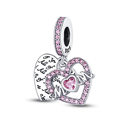 LNQOBU Abalorios para Pulseras Love Mamma de Plata de Ley 925 Compatible con Pulsera Europeo Pulseras plata Mujer