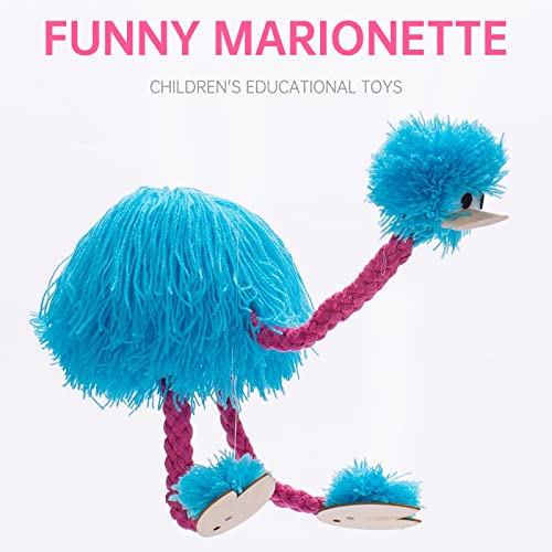 Poslody String Puppets,Ostrich Marionettes String Puppets,Bird Puppet With Strings Walking Puppet On Strings Stuffed Plush Parent-Child Interactive Puppets Educational Toys Dolls For Children Kids thumb #1