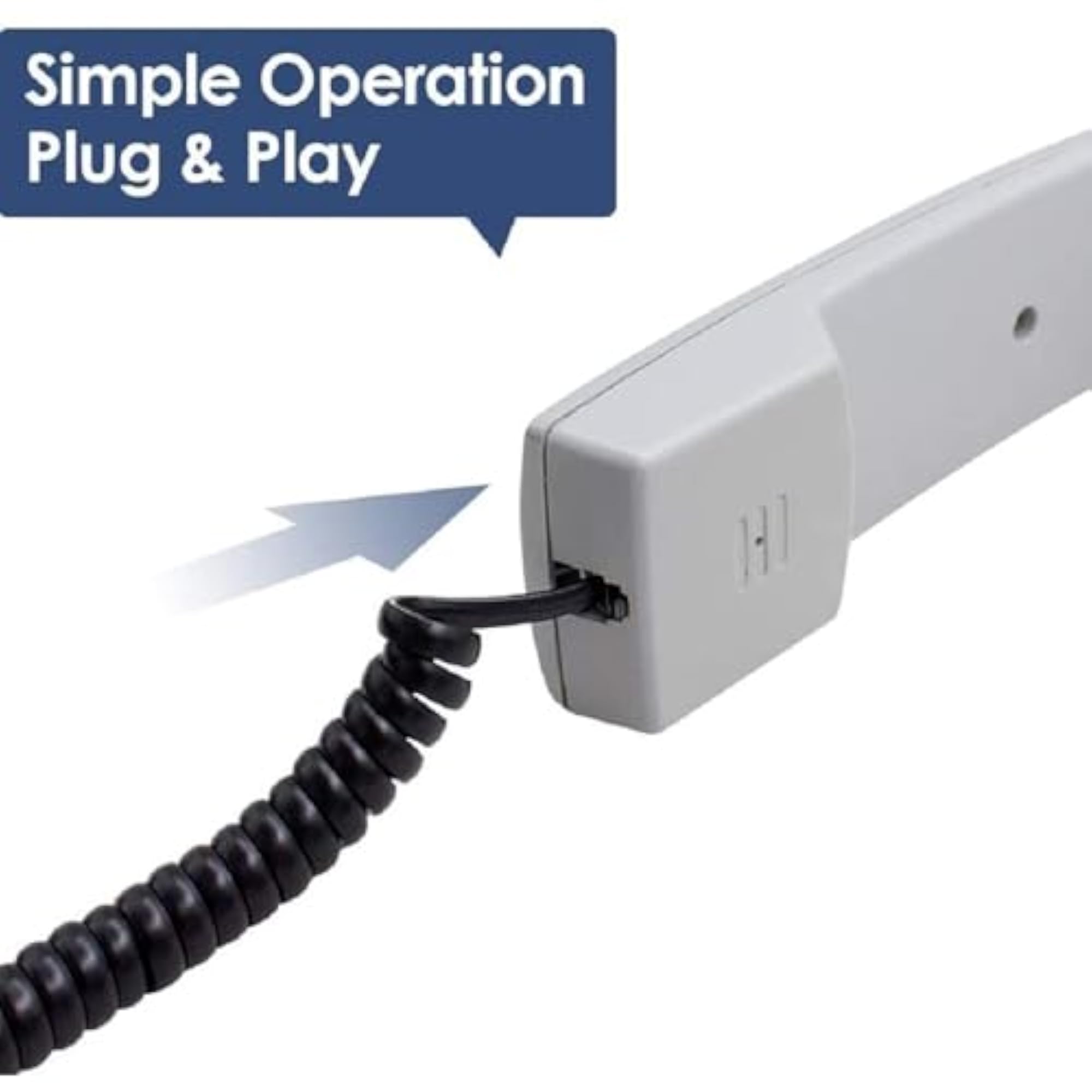 Telephone Handset Cord 9Ft Uncoiled, 1.5Ft Coiled