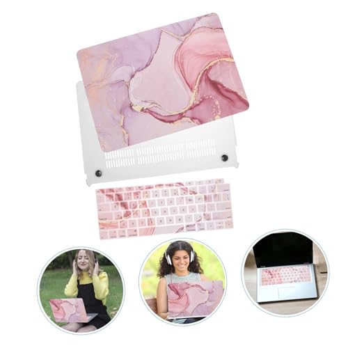 Funda rígida Macbook Air de 2 piezas con diseño de mármol y protector de teclado 3