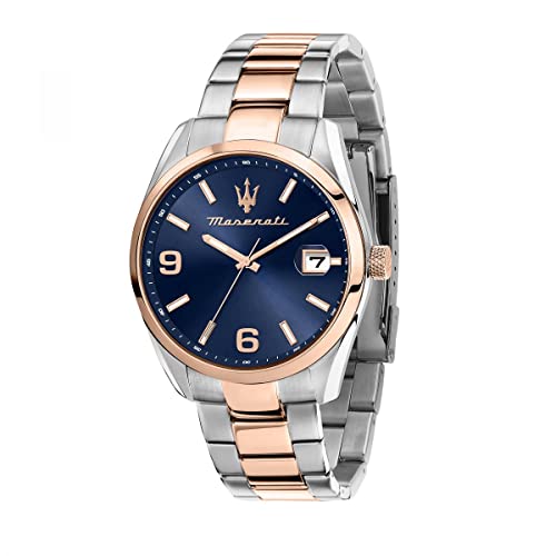 Maserati Stainless Steel Classic Date Analog Dial Color Blue Men Watch - R8853151006, Silver Band (B0BW9SN5MC) Amazon Price History, Amazon Price Tracker
