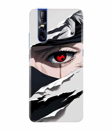 Image of Red Eyes Printed Hard Back Case Cover & Compatible for Vivo V15 Pro (Multicolor) - D1811