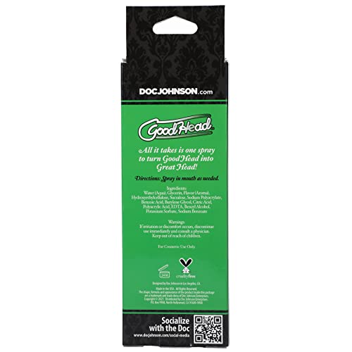 Doc Johnson GoodHead - Juicy Head - Dry Mouth Spray - Instantly Moisturize Your Mouth - Watermelon - 2 fl. oz.(59 ml)