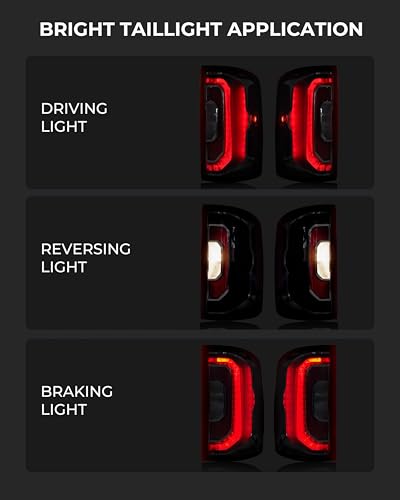 Image of Pair LED Tail Lights For 2016-2018 GMC Sierra 1500 SLT /Denali | Taillights Taillamps, OEM:GM2800295 84365930 GM2801295 84365931
