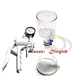 Dinglab,500ml,Suction Filtration Device,47mm Buchner Funnel,Glass Flask with Vacuum Pump