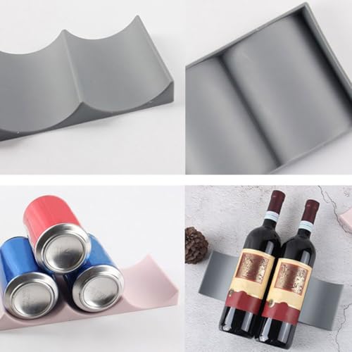 2pcs soporte para botellas de vino apilable de plástico miniatura 3