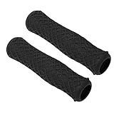 Keenso 1 par Puños del Manillar, Manguitos Antideslizante de Silicona de Manillar 22.2 mm de Bici(Negro) Aparcabicicletas y Almacenamiento