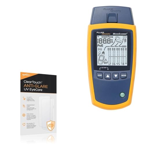 BoxWave Screen Protector Compatible with Fluke Networks MicroScanner 2 - ClearTouch Anti-Glare Anti-UV EyeCare (2-Pack), Filters Out Harmful Blue Light Reduce Fatigue