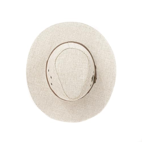 Chapéu Country Unissex em Tecido Estilo Juta cor Palha Sport Fino Tipo Americano Kapell (GG)