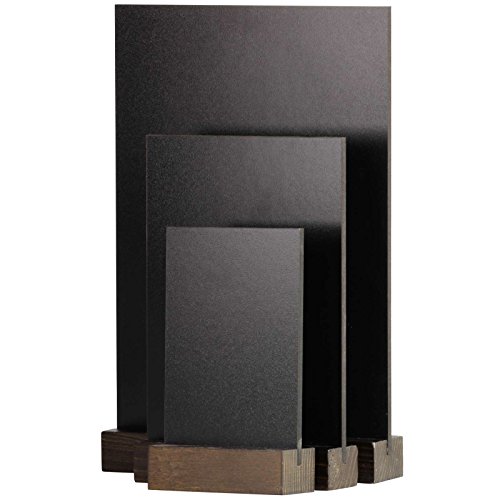 Preisvergleich Produktbild kaufdeinschild Tischaufsteller Glasgow hoch A5 beidseitig beschreibbar Werbetafel Holztafel Kreidetafel