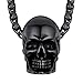 Richsteel Hip Hop Colgante de Cabeza de Diablo Collar Gotico Negro
