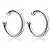 OwMell Minimalist 925 Sterling Silver Non Pierced Ear Cuffs Wrap Clip on Earrings No Piercing Cartilage Earrings for Men & Women