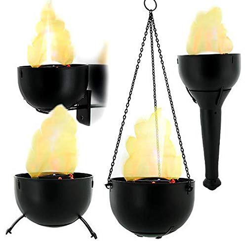 3D Artificial Flame Lamp, 4 In 1 Led Fake Fire Electronic Burning Torch Light Battery Operated Realistic Effect Light Table Decoration Prop For Stage Club Christmas Halloween New Year #TOP29