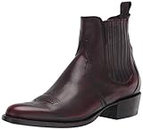 Frye mens Grady Chelsea Western Boot, Black Scarlet, 9 US