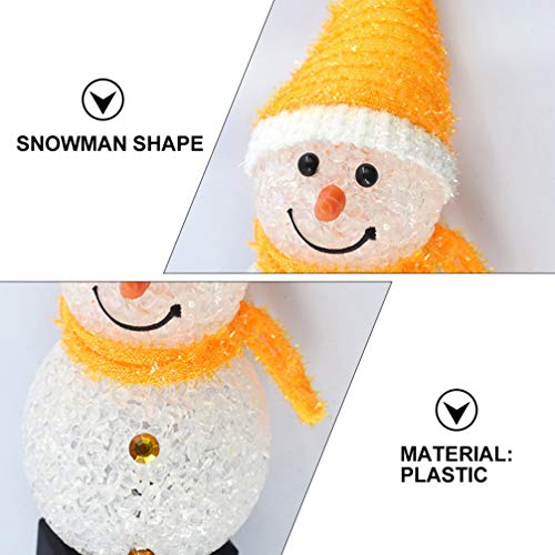 Mobestech 2Pcs Solares Luzes Do Caminho de Natal para O Jardim Do Boneco de Neve Ao Ar Livre Luzes d