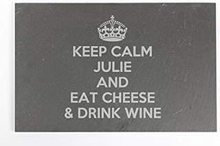 Go Find A Gift Personalised Keep Calm Slate Cheeseboard