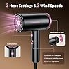 CrazyMar Lightweight Hair Dryer with Diffuser&Concentrator, Professional Fast Drying Blow Dryer for Curly&Straight Hair, Compact Airwrap with 3 Speed&3 Temp&Cool Air&3.5 Billion ions