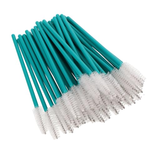 HAKIDZEL 50個使い捨て睫毛ブラシ ポータブルナイロン製 眉毛整え 睫毛カール用ツール クリーンで便利な化粧用ブラシ 快適なメイクアップ補正用