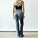 Kimes Ranch Women's Olivia Casual Western High Rise Waist Stove Pipe & Wide Leg Raw Hem Light Wash Denim Jeans, 8-34