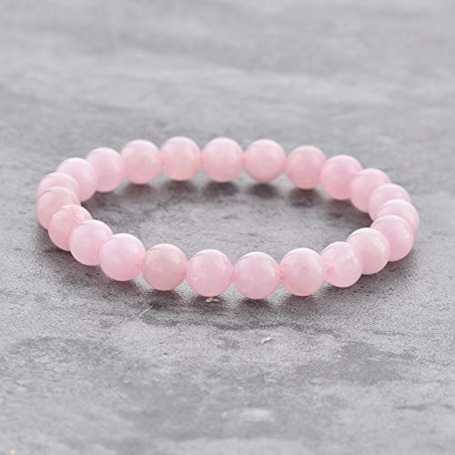 MYSTIQS Pulsera con cuentas de piedra de lava y cristales de cuarzo rosa, difusor de aceite esencial para hombres y mujeres + libro electrónico de