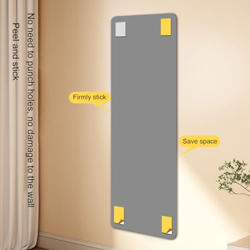 Miroir mural rectangulaire sans cadre 30x80cm acrylique adhésif