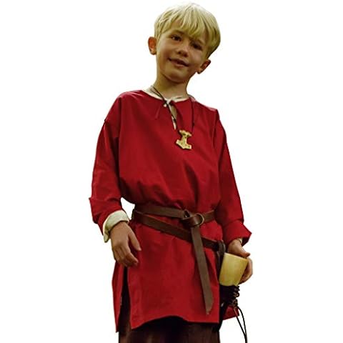 Battle Merchant Simple Kids Tunic Arn for Boys and Girls (Red/128) Cover