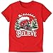 Belive Custom T-Shirt – Personalized Holiday Shirt with Custom Backside Text, Year or Name | Handmade Christmas Outfit for Baby, Kids, Youth, Adult, & Family