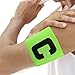 5 Pieces Elastic Football Soccer Captain Armband Adjustable Outdoor Football Player Bands for Youth Adult (Green)