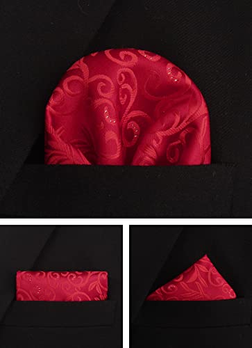 Image of Paisley Floral Mens Tie Formal Necktie Pocket Squares Ties Clips Cufflinks Classic for Men Set