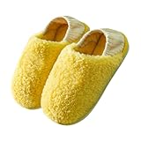 Abaodam Zapatillas de Casa Cálidas para Invierno Pantuflas con Antideslizante para Mujer y Hombre Hechas de Coral Fleece Suave y Transpirable para Uso Interior y Regalo