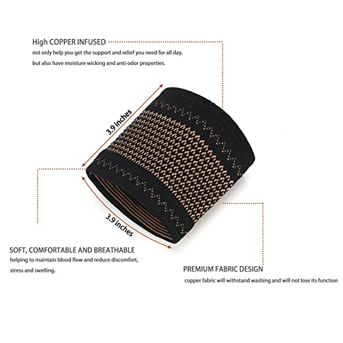 Copper Arch Support Plantar Fasciitis Relief, Foot Pain Relief Braces Sleeves Compression Socks For Flat Feet , High Arch, Men & Women (1 Pair) #TOP3