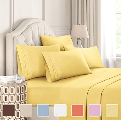 King Size Sheet Set - 6 Piece Set - Hotel Luxury Bed Sheets
