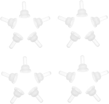 Replacement PET Pacifiers with Flexible Silicone, 40pcs White