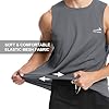 Men's Sleeveless Tank Top Running Gym Quick-Drying Vest Sports T-Shirt Gray 4XL #4