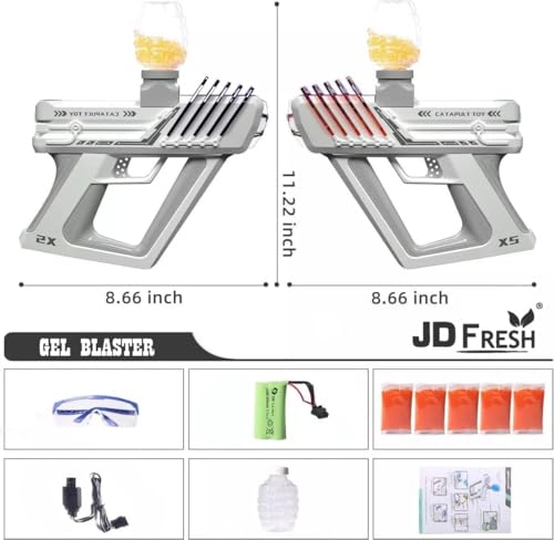 Image of Gel Blaster Automatic Toy Gun /Electric Outdoor Toy Machine Gun for Kids /Water Ball Pistol for Kids-Adults /Shooting Range Upto 70 feet Gun with 10000 Gel Balls - (Orange)