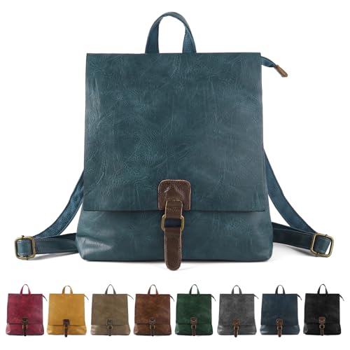 Image of Women's Fashion Backpack Purse Multipurpose Design Convertible Satchel Handbags Shoulder Bag Travel bag (Lighte Blue)