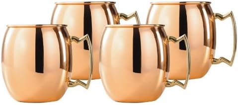 Set 4 16 Ounce Moscow Mule Copper Mugs