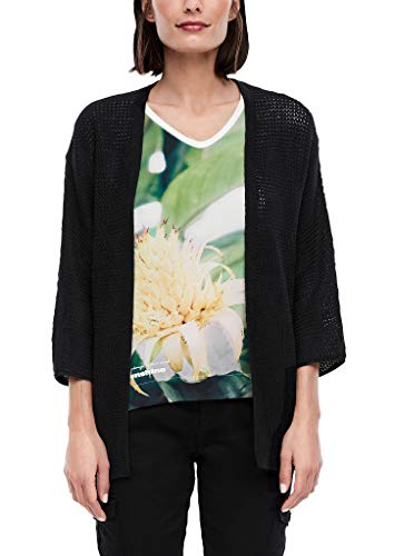 Preisvergleich Produktbild s.Oliver Damen Strickjacke mit Webstruktur Black M