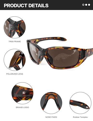 Image of BIRCEN Sport Polarized Sunglasses for Men - Women:UV Protection Shades for Fishing Driving Cycling Running