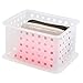 InterDesign Closet Storage Organizer Basket for Scarves, Socks, Belts, Clutch Purses - Frost