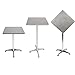 Mojawo Table de Bistro Table de terrasse Pliante en Aluminium Hauteur réglable 60 x 60 cm Hauteur 70/110 cm