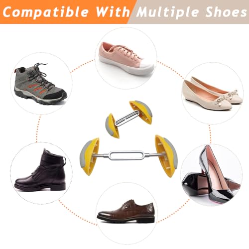 Image of MAYCREATE 1 Pair Mini Shoe Stretchers Women Wide Feet, High Heels Boots Stays Shaper Stereotypes Stretchers Expander, Adjustable Men Women Shoe Widener Expander Shaper, Orange