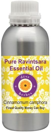 Deve HerbesPure Ravintsara Essential Oil (Cinnamomum camphora) Steam Distilled 1250ml (42 oz)