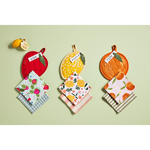 Mud Pie 41170038L Botanica Fruit 7 Inch X 7"In Pot Holder And 12 Inch X 12"In Towel Set thumb #1