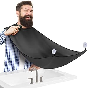 Beard Bib Apron Hair Catcher for Shaving Non-Stick Shave Cape Grooming Accessories Gifts for Men Husband Father